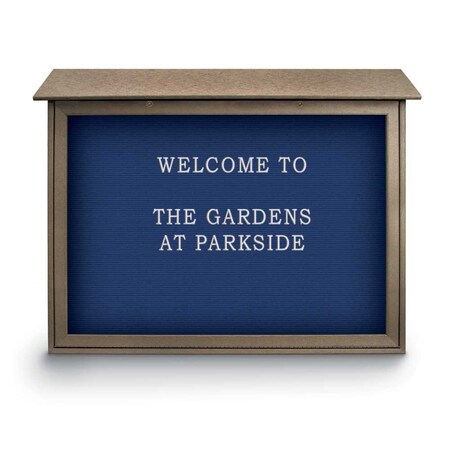 United Visual Products Indoor Enclosed Combo Board, 48"x36", White Frame/Black & Surf UVCB4836W-BLACK-SURF